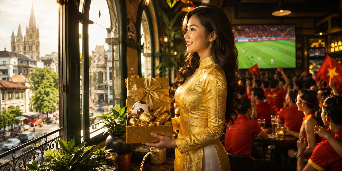 Người phụ nữ mặc áo dài tại Hà Nội đang thực hiện giao dịch cá cược trực tuyến