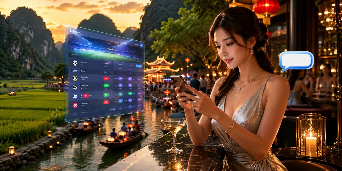 Người dùng chơi casino trên điện thoại tại lễ hội Ninh Bình đầy màu sắc